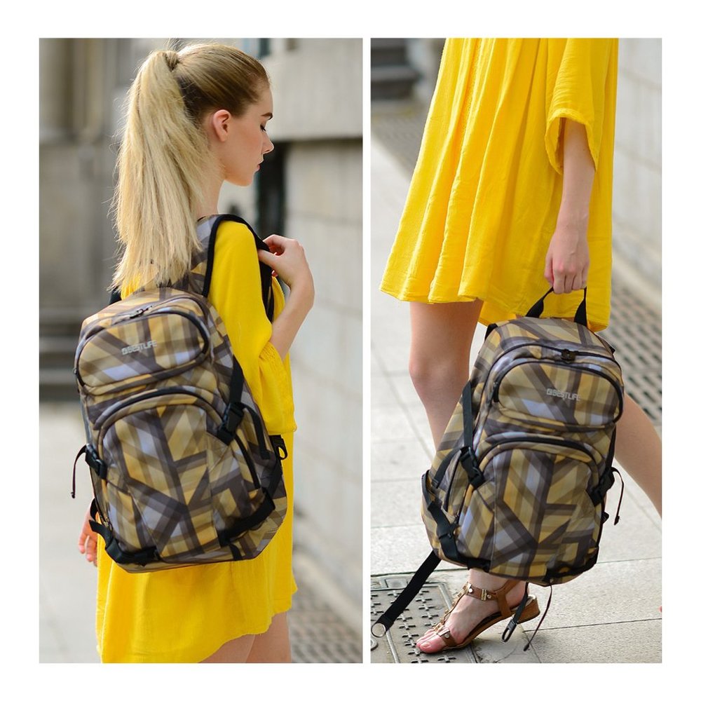 Multifunctional Plaid Backpack for Everyone